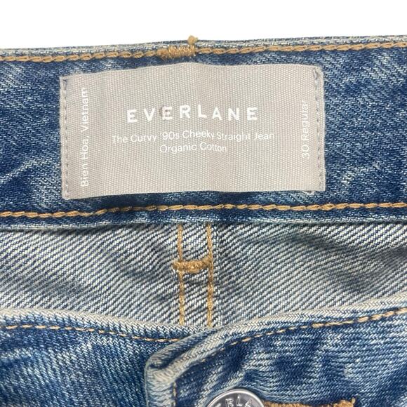 Everlane The Curvy 90's Cheeky Straight Jeans Women's Size 30 Button Fly - Picture 4 of 14